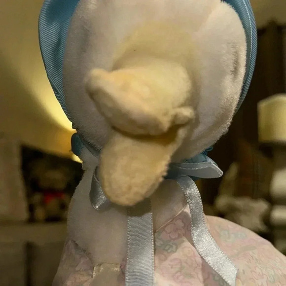 VINTAGE Eden Beatrix Potter Jemima Puddle Duck Plush Stuffed Animal White/Blue - Picture 14 of 16